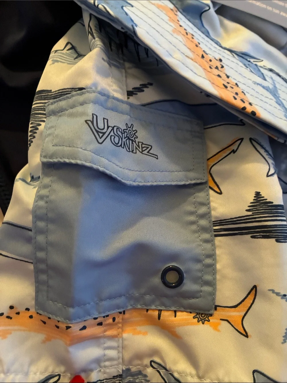 V-Skinz Blue & Navy Shark Kids 3-Piece Swim Rashguard Set - 3T
